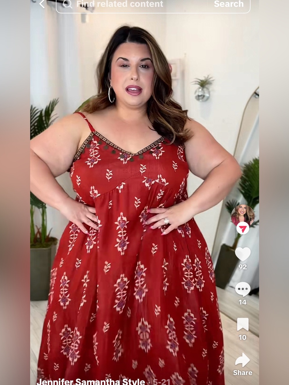 Plus Boho Red Maxi Dress